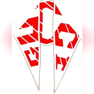 Gucci geometric silk logo scarf